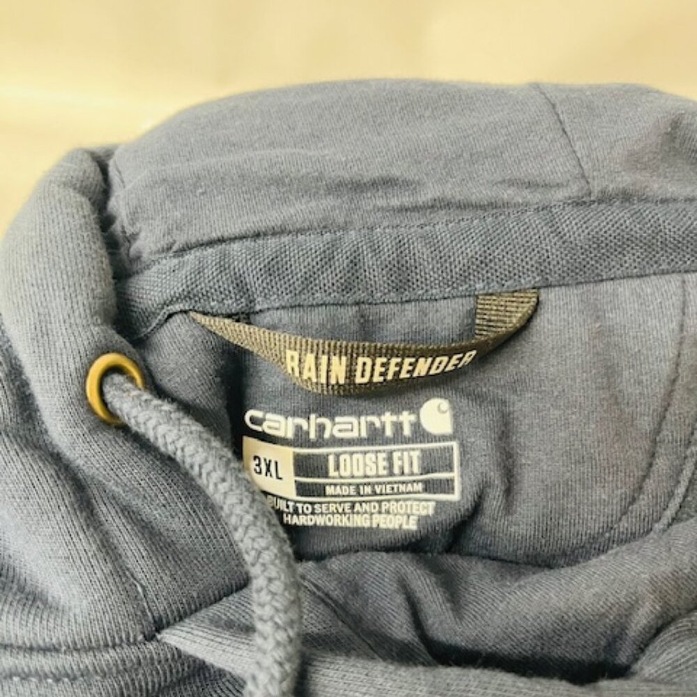 Carhartt Rain Defender Loose Fit Heavyweight Hoodie in New Navy, Size 3XL- NEW - Picture 4 of 4